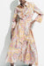 Summer Wind Women Long Sleeve Printed Wide Swing Dress