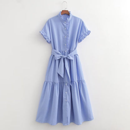 Spring Women Clothing Stripe Dress