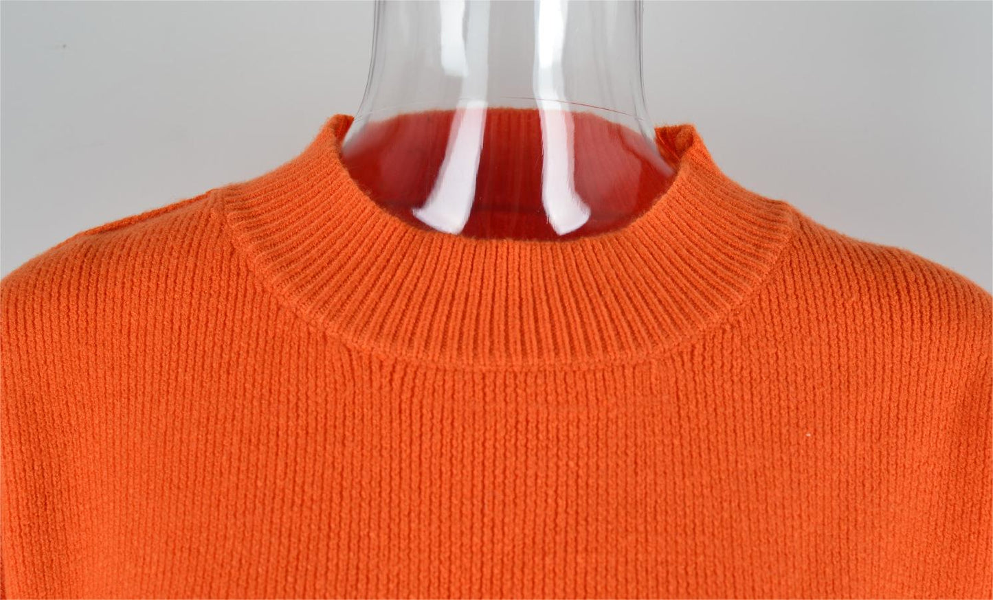 Autumn Winter Women Clothing Loose Casual Solid Color round Neck Sweater Pullover Sweater