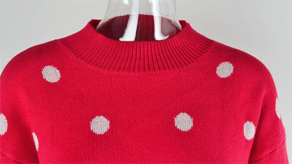 Autumn Winter Popular Sweater Sweater Dot Pullover Sweater