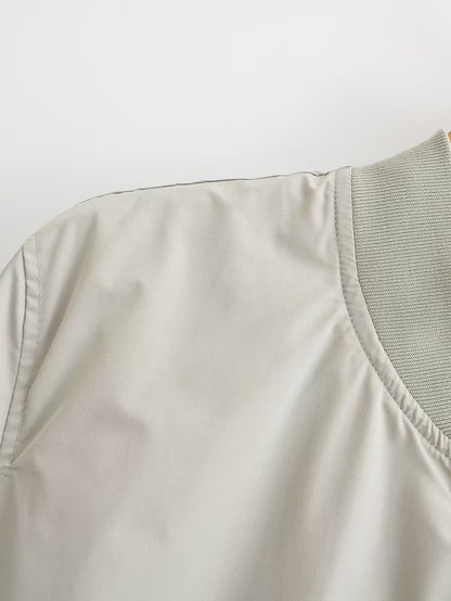 Summer Women Clothing Urban Silk Satin Texture Short Jacket