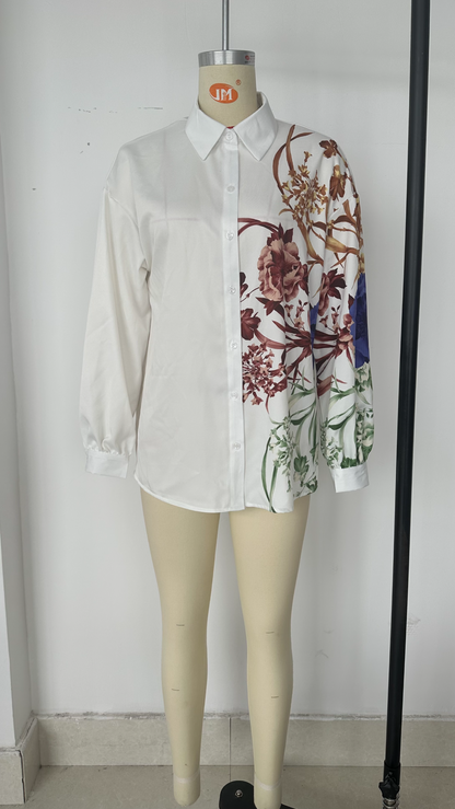 Spring Autumn Vintage White Casual Shirt Women Stylish Shirt Niche Chic Top