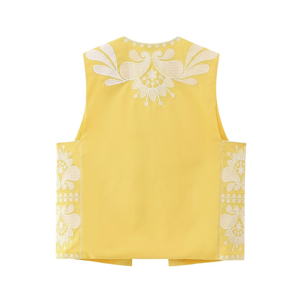 Summer Wind Women Contrast Color Embroidered Vest