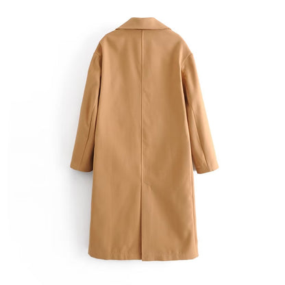 Fall Women Clothing Street Long Overcoat Outerwear