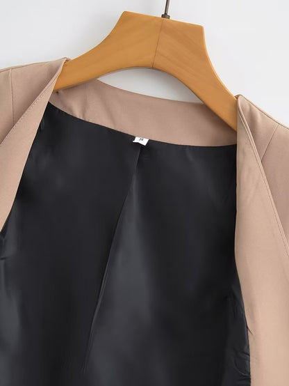Autumn Women Clothing Short Solid Color Vest Waistcoat