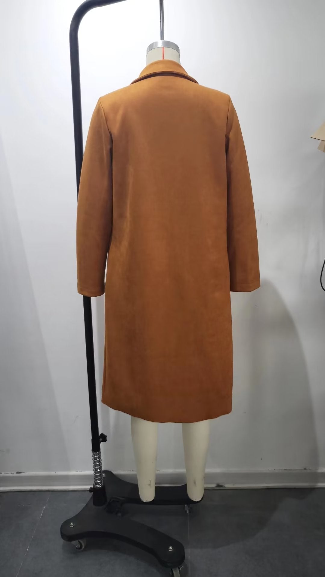 Women Clothing French Khaki Fleece Loose Lapels Cardigan Coat