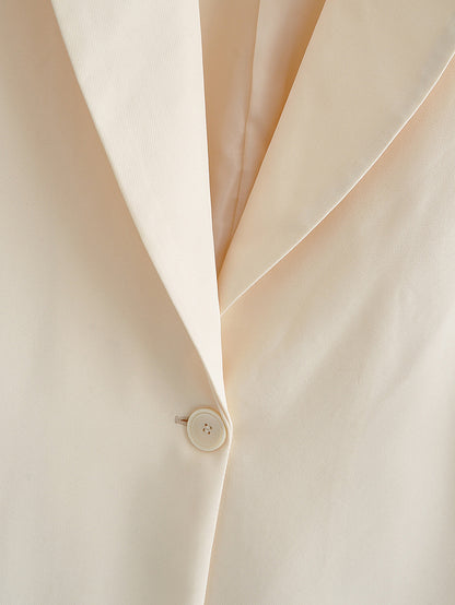 Autumn Solid Color Tied Decorative Split Single Button Vest Blazer  Vest
