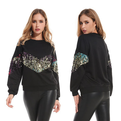 Autumn Winter  Sequined Long Sleeve Sweaters Women  Clothing