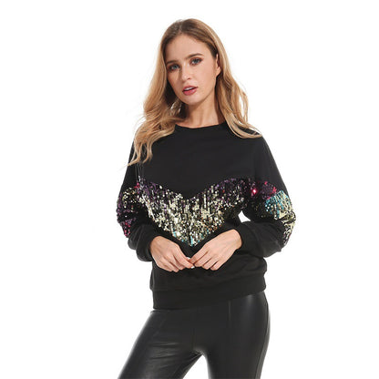 Autumn Winter  Sequined Long Sleeve Sweaters Women  Clothing