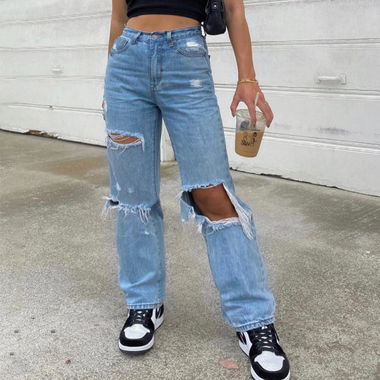 Women  Jeans Trousers Ripped Slimming Women  Jeans Trousers