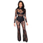 Lace See Through Sexy Nightclub Jumpsuit