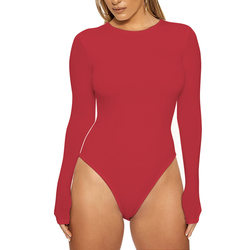 Autumn Winter Women  Clothing  Casual Bottoming Top Long Sleeve Tight Bodysuit