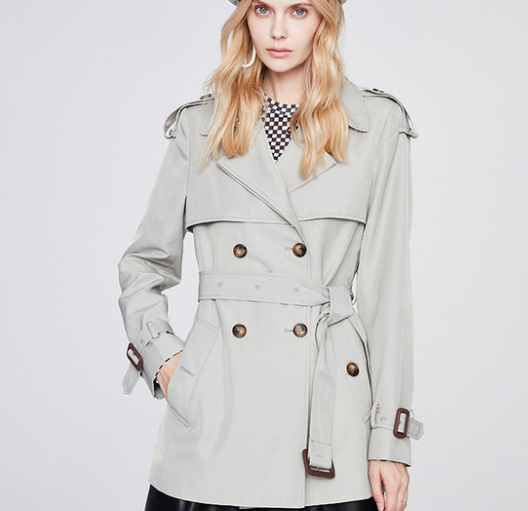 Trench Coat for Women Autumn Winter Women Overcoat Double Breasted Short Coat for Women