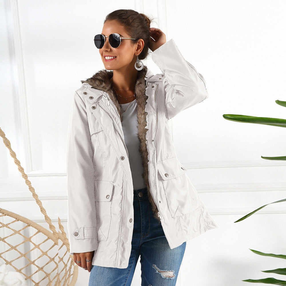 Cotton-Padded Jacket Women Cotton-Padded Jacket Women Autumn Winter Cotton-Padded Coat Women Mid-Length Thickened Jacket Plus Size