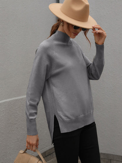 Autumn Winter Solid Color Sweater Turtleneck Women Clothing Solid Color Turtleneck Sweater for Women