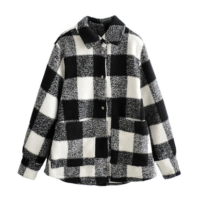 Autumn Black White Plaid