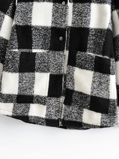 Autumn Black White Plaid