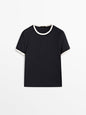 Women's Casual Color Block Short Sleeve T-Shirt