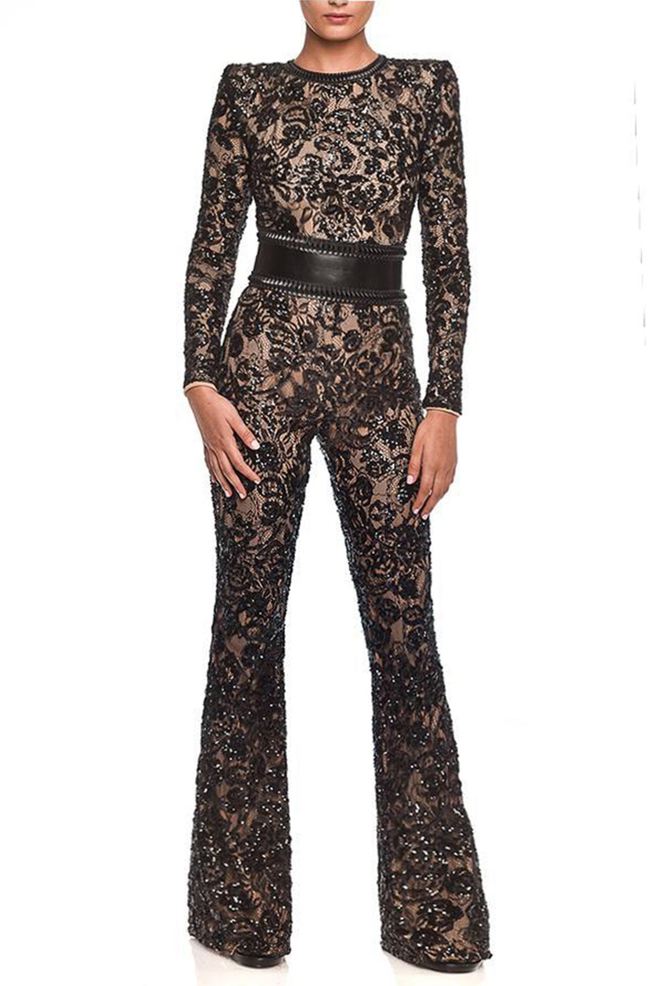 Full Lace High Waist Jumpsuits