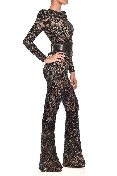 Full Lace High Waist Jumpsuits