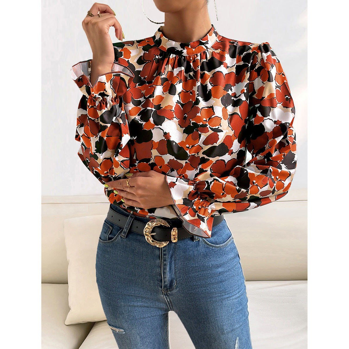 Printing Top Spring Summer Bohemian Casual Vacation Shirt Women Wear