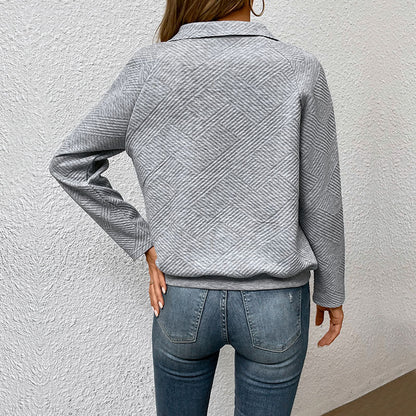 Women Clothing Long Sleeve Solid Color Sweater Autumn Winter