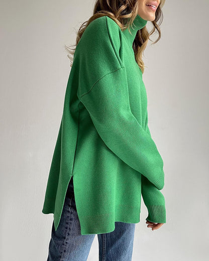 Loose Knitwear Turtleneck Sweater Women Autumn Winter