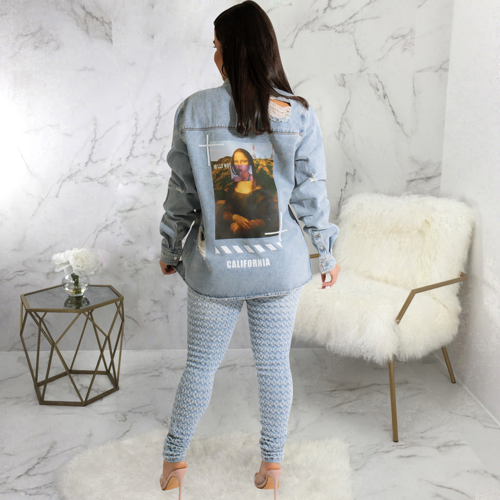 Sexy Women Washed Denim Jacket Top