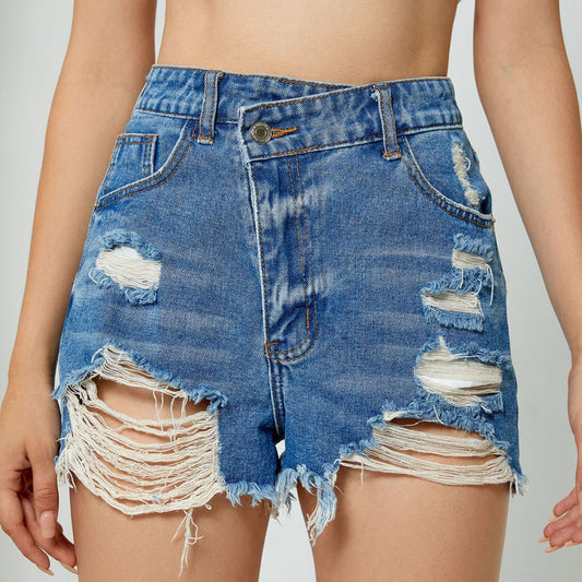 Summer Denim Shorts Design Shorts High Waist Denim Shorts Ripped Casual Pants