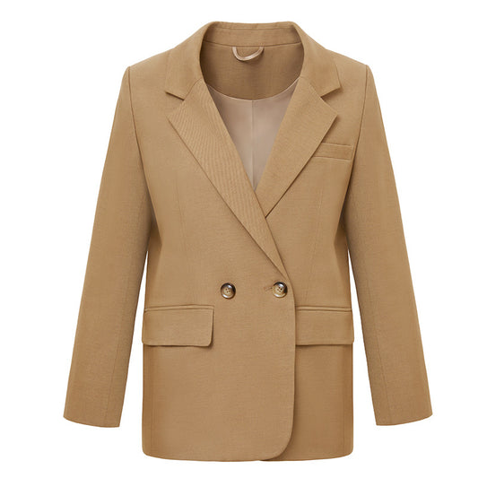 Autumn Winter Wool Small Mid Length Blazer Women Office