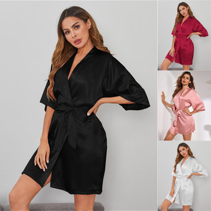 Bathrobe Night-Robe Women Sexy Home Wear Pajamas