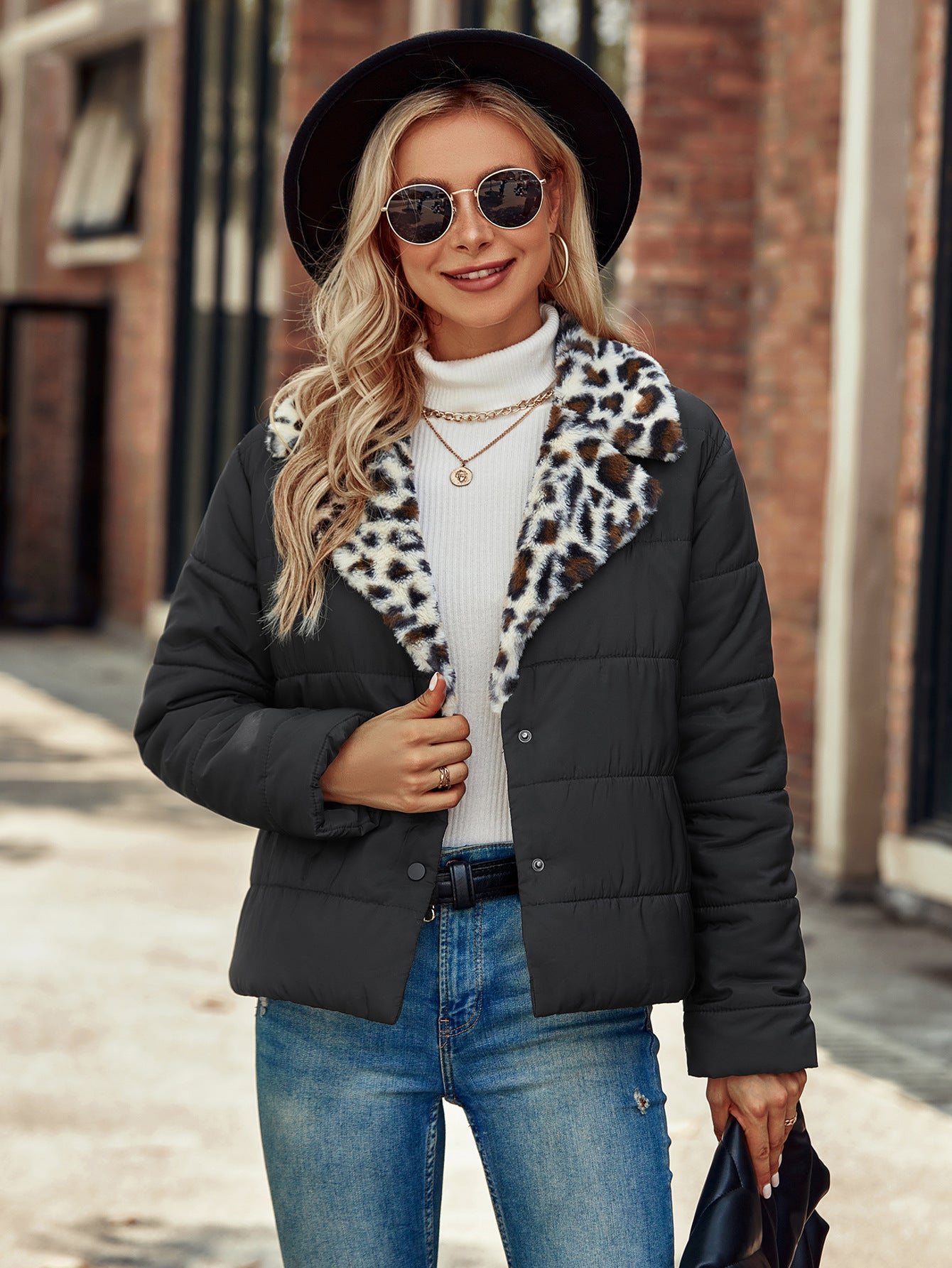 Casual Collared Windbreaker Cotton Padded Coat Jacket Coat Women