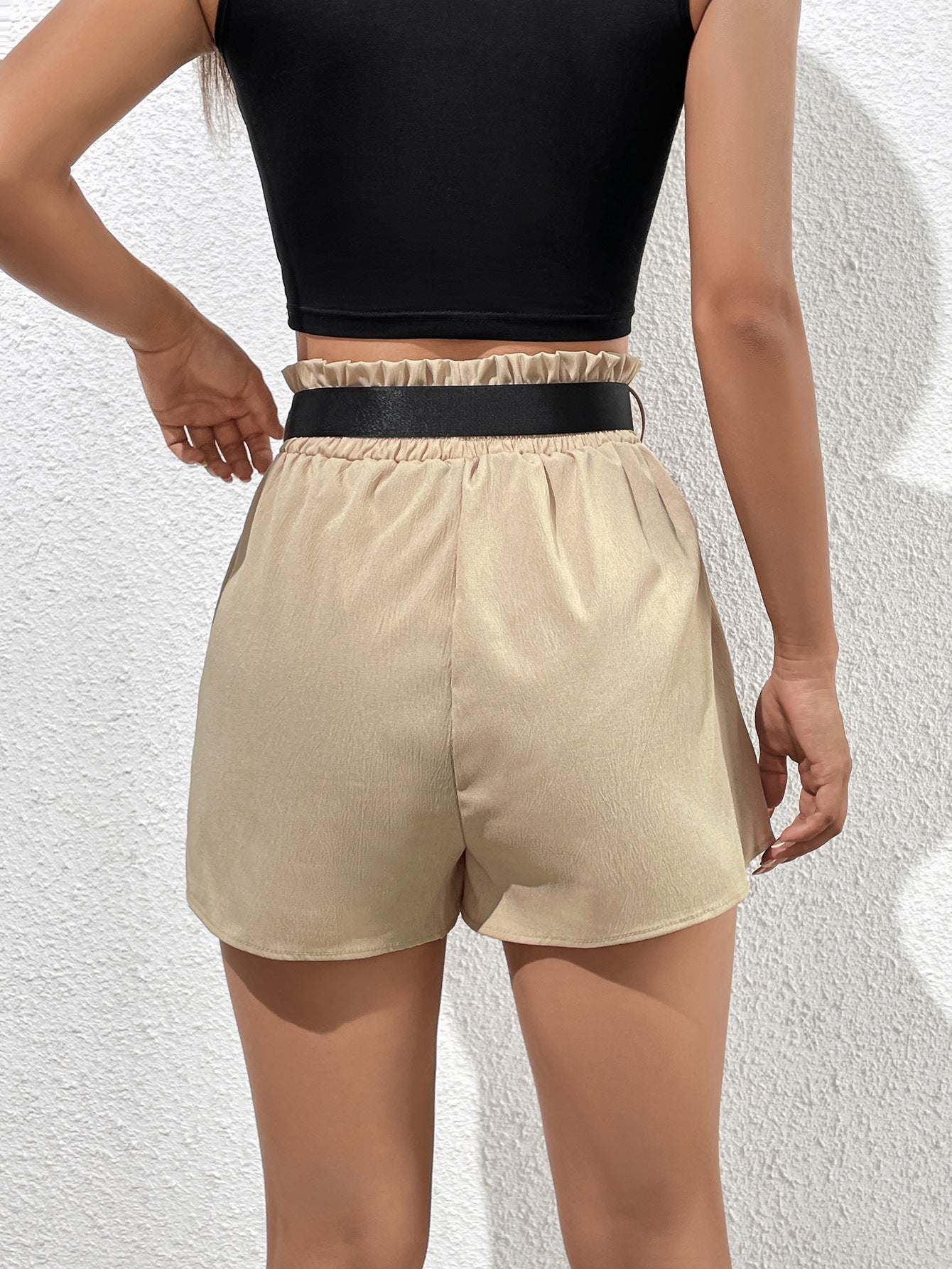 Women Clothing High Waist Office Elastic Shorts
