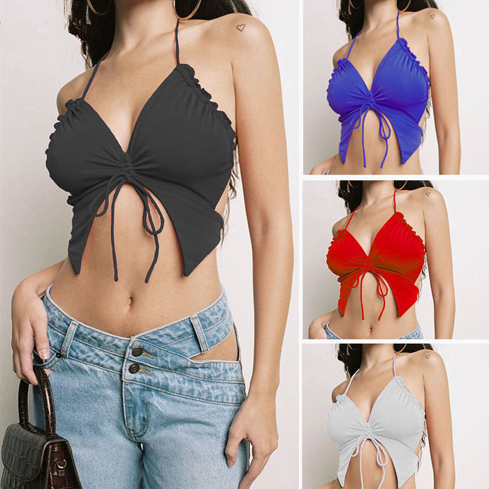 Summer Top Tube Top Butterfly Design Sexy sexy Wrapped Chest Vest for Women