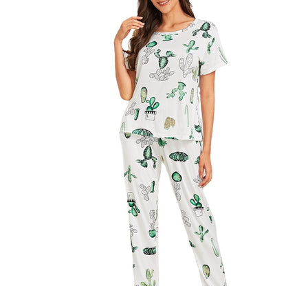 Sources Pajamas Women Home Wear Two-Piece Set