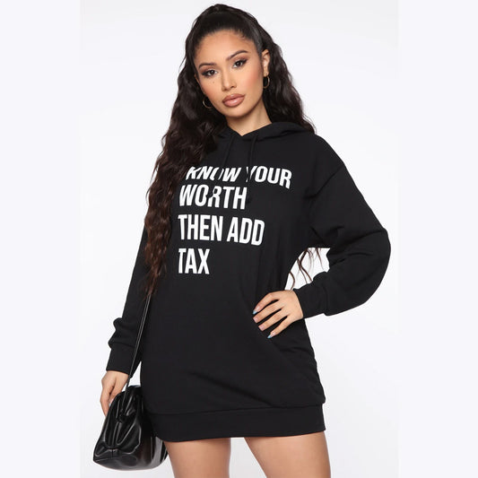 Letter Graphic Print Hoodie Women Single Cotton Fresh Sweet Casual Street