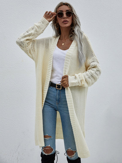 Women's Open Knit Long Sleeve Cardigan