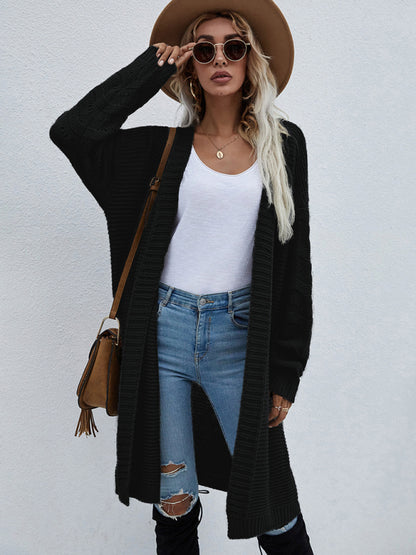 Women's Open Knit Long Sleeve Cardigan