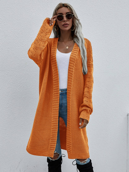 Women's Open Knit Long Sleeve Cardigan