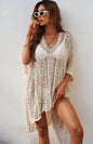 Crochet Knitted Tassel Tie Kimono Beachwear