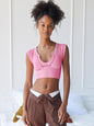 Women's V-neckline Cropped Baby Tee