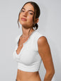 Women's V-neckline Cropped Baby Tee