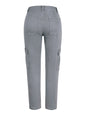 Washed Button Casual Ladies Cotton Trousers