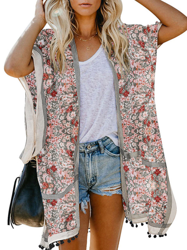 Women's Sexy Boho Print Vacation Beach Cover Up