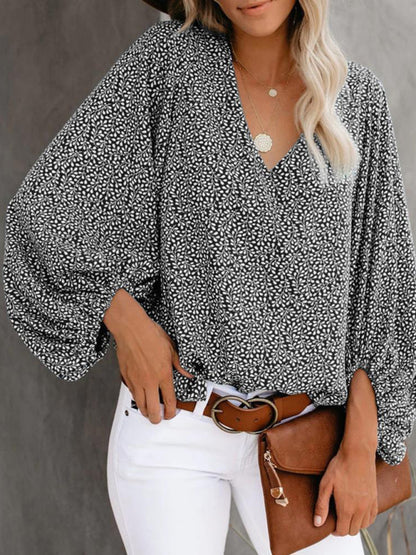 Women's Floral Long Sleeve Blouse