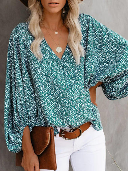 Women's Floral Long Sleeve Blouse