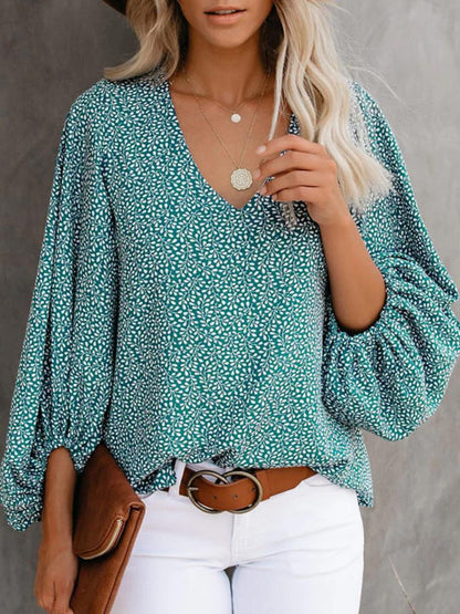 Women's Floral Long Sleeve Blouse