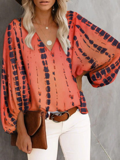 Women's Floral Long Sleeve Blouse