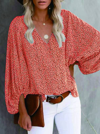 Women's Floral Long Sleeve Blouse