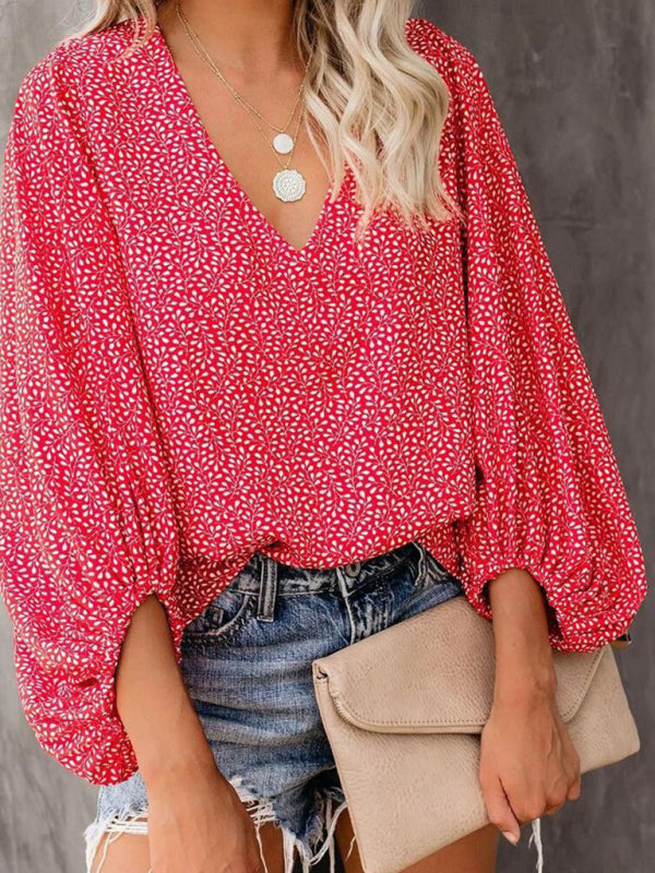 Women's Floral Long Sleeve Blouse